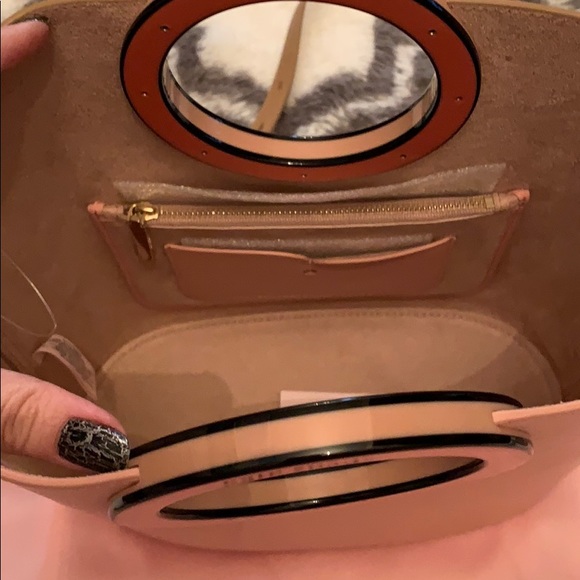 NWT Kate Spade Betty handbag tan & pink - Picture 6 of 7